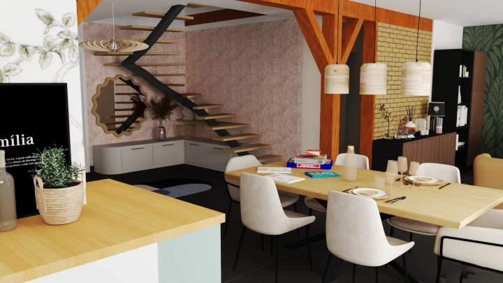 Projection 3D intérieur La Flèche